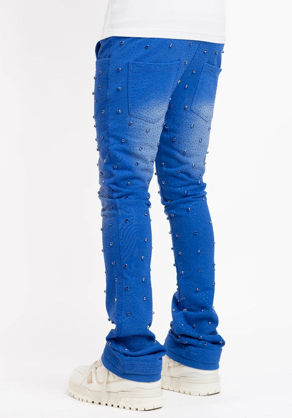 Navy Blue Embellished Sweat All Black Piercing Sweat Pants
Pants