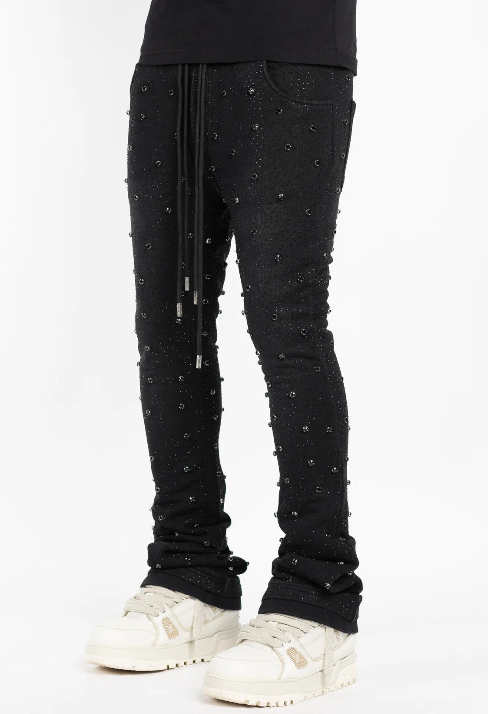 Obsidian Black Embellished
Sweat Pants