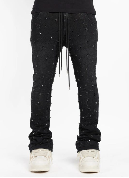 Obsidian Black Embellished
Sweat Pants