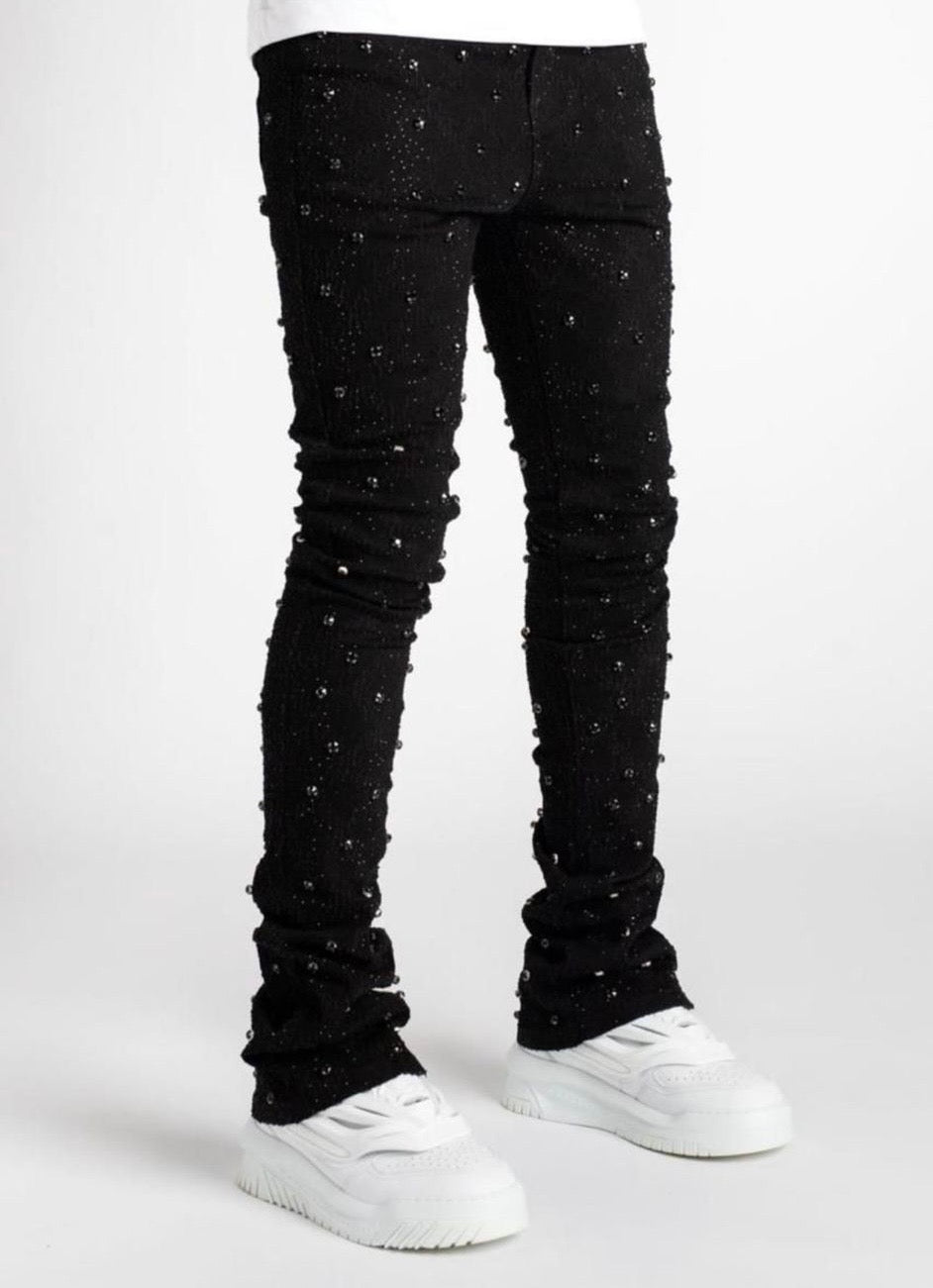 Embellished FLARED Denim
Black