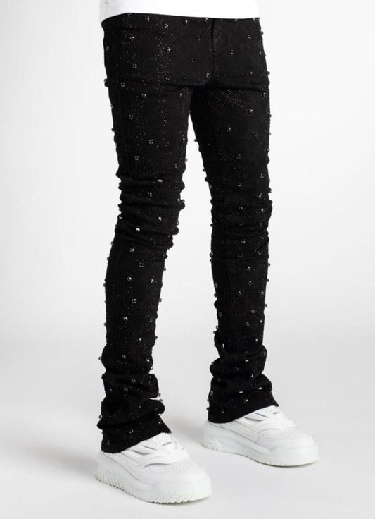 Embellished FLARED Denim
Black