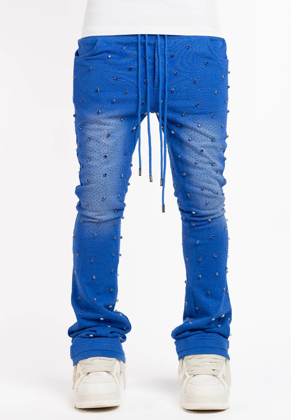 Navy Blue Embellished Sweat All Black Piercing Sweat Pants
Pants