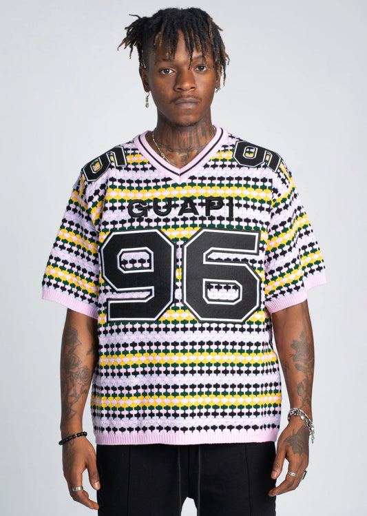 French Rose Knit Football Tee