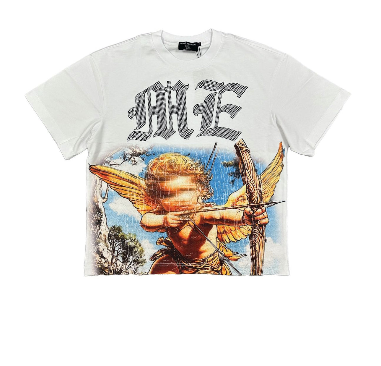 White Angel Rhinestone Tee