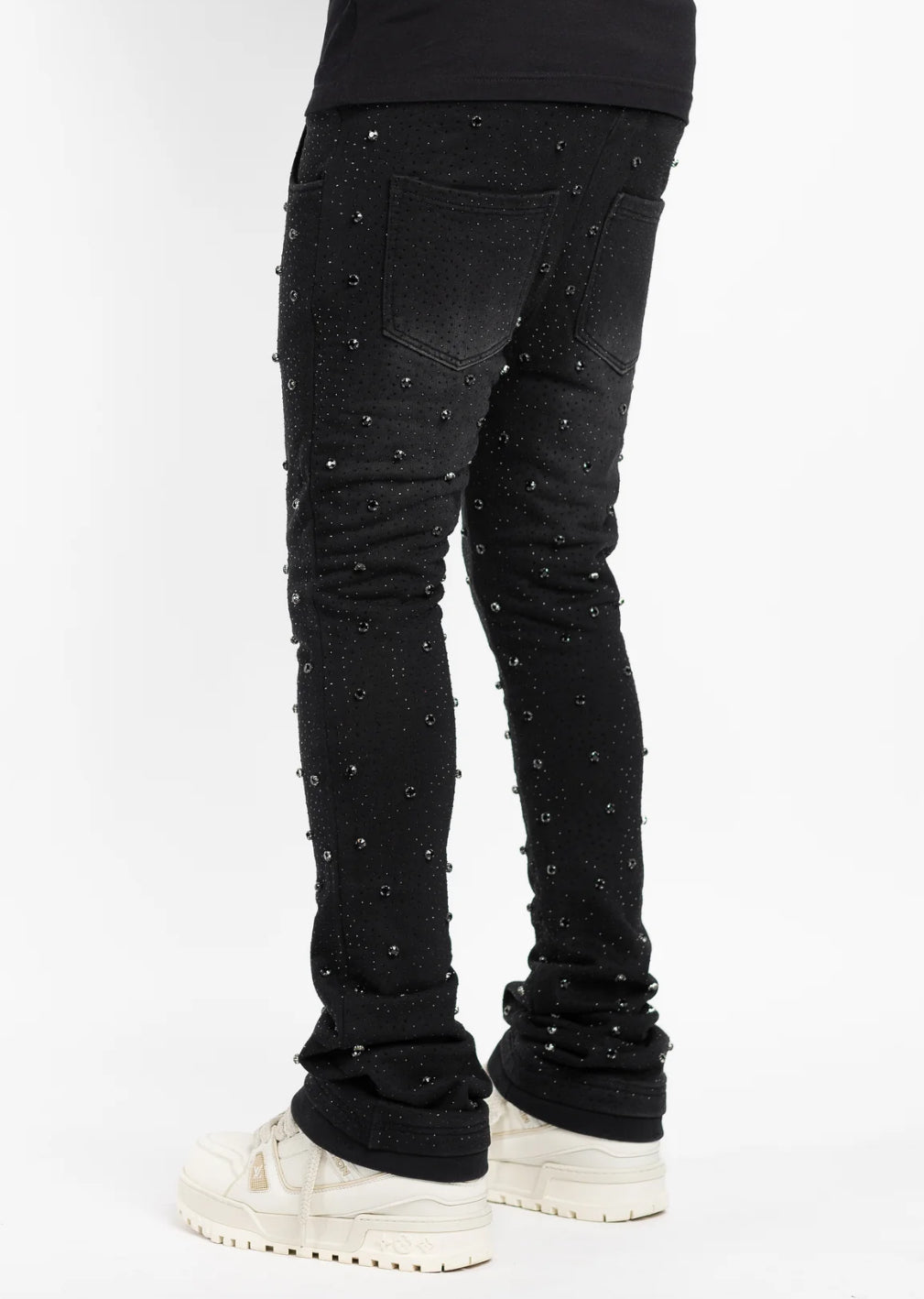 Obsidian Black Embellished
Sweat Pants