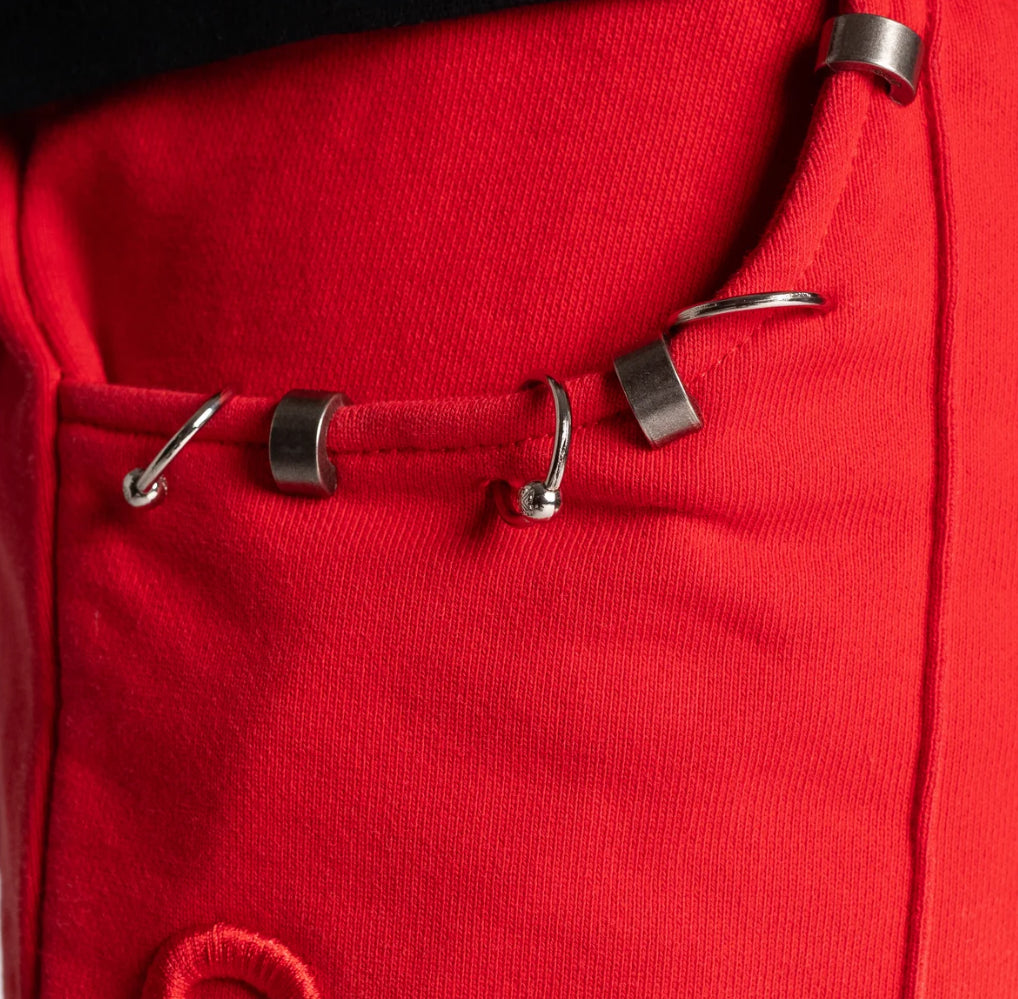 Crimson Red Piercing Sweat
Pants