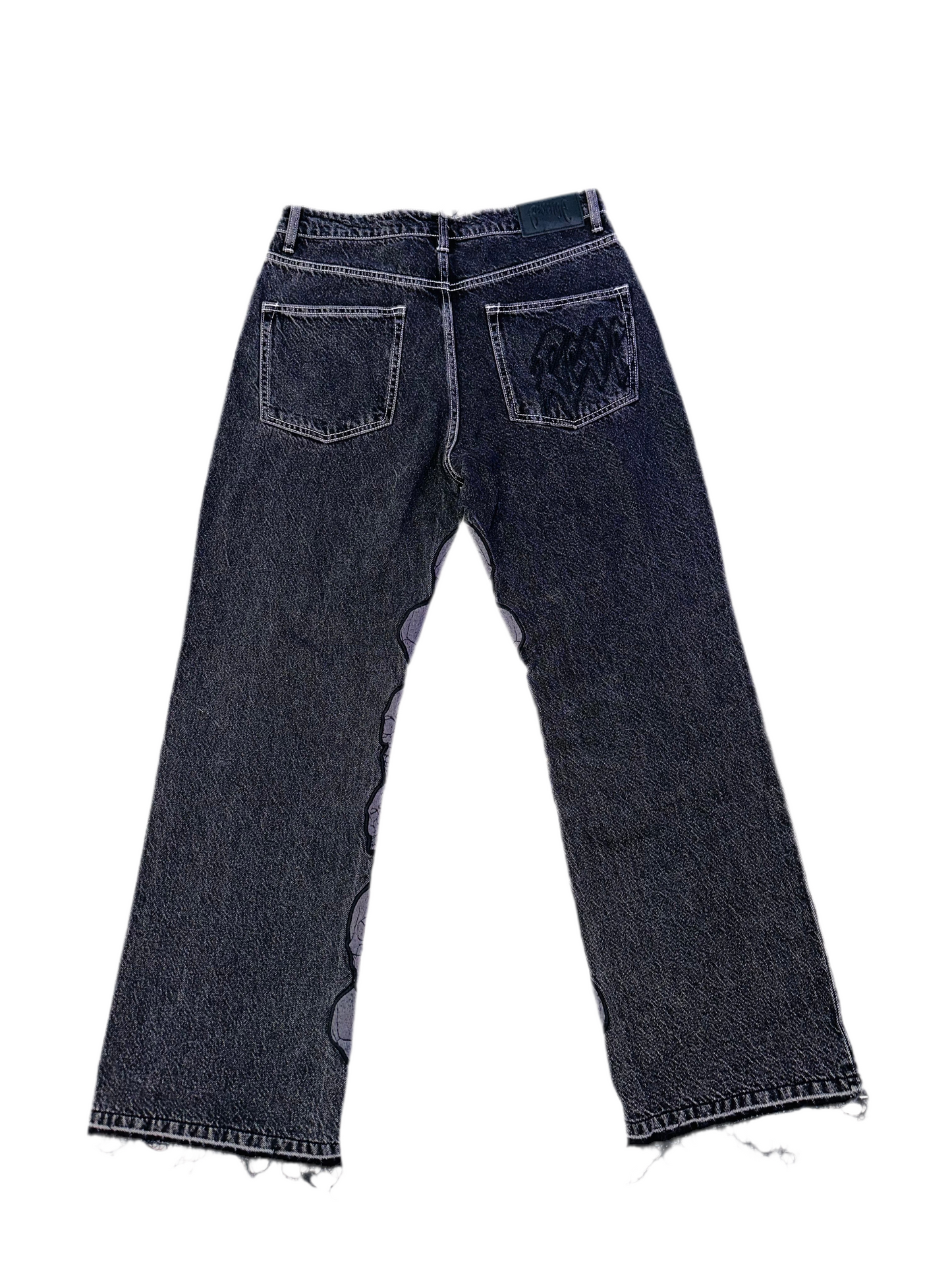 Revenge Skull Patch Denim Jeans