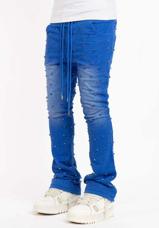 Navy Blue Embellished Sweat All Black Piercing Sweat Pants
Pants