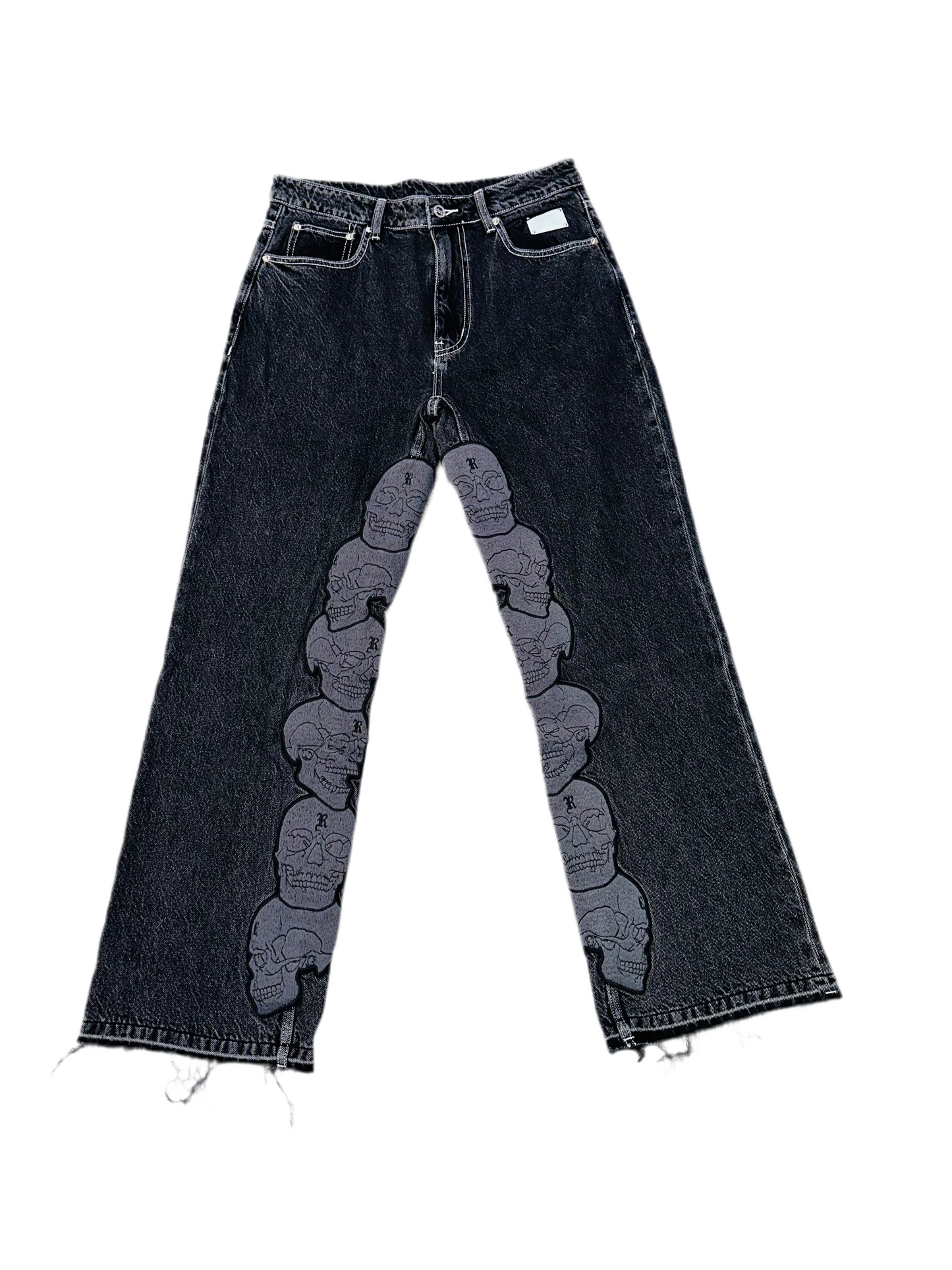 Revenge Skull Patch Denim Jeans