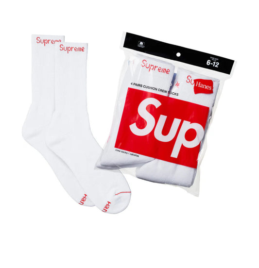 Supreme/ Hanes Crew Socks (4 Pack)