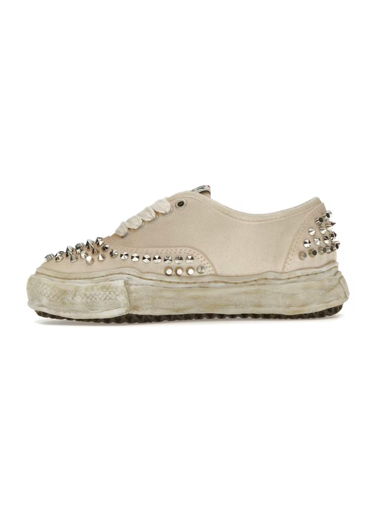 MAISON MIHARA YASUHIRO BAKER OG SOLE STUDDED CANVAS LOW WHITE