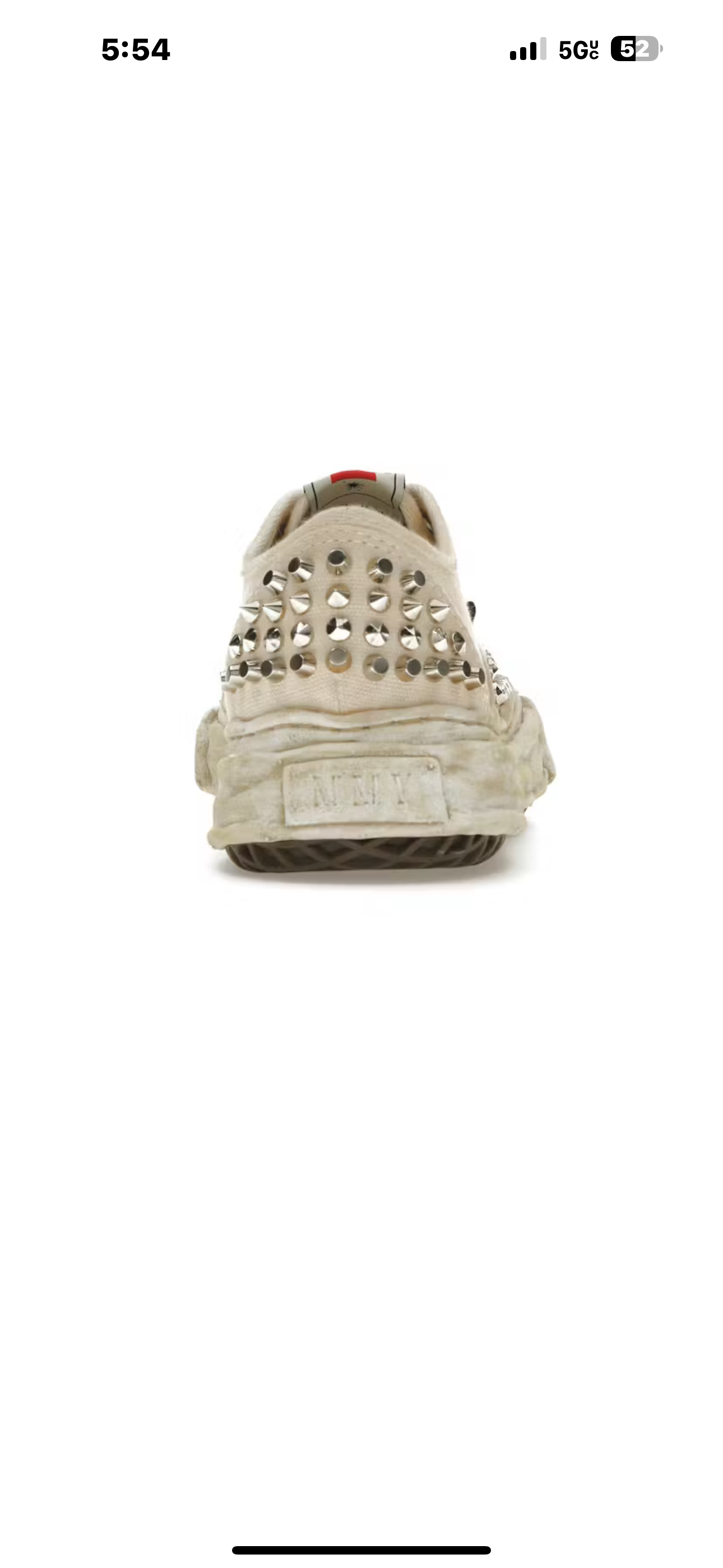 MAISON MIHARA YASUHIRO BAKER OG SOLE STUDDED CANVAS LOW WHITE