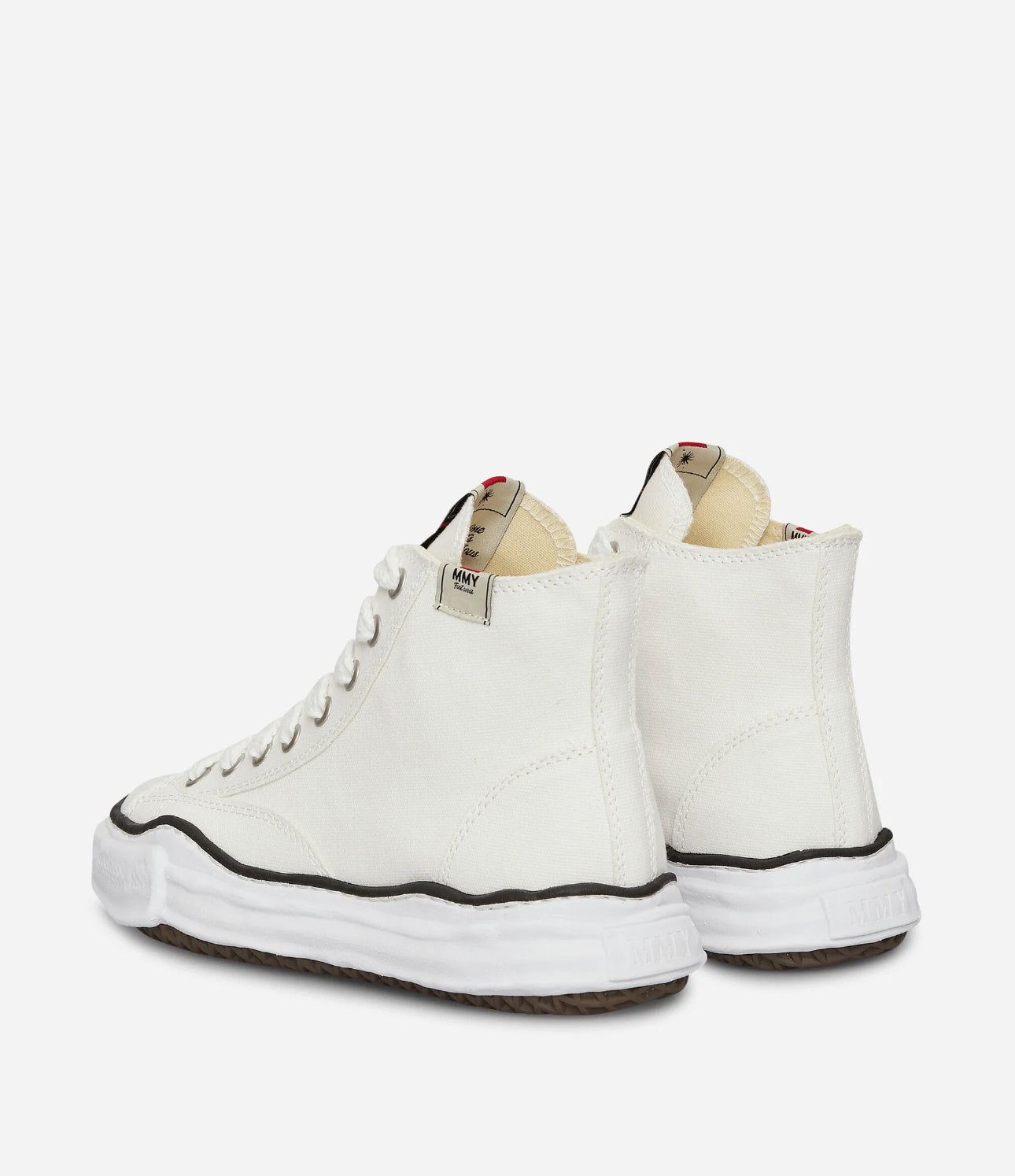 MAISON MIHARA YASUHIRO PETERSON OG SOLE CANVAS HIGH SNEKERS WHITE