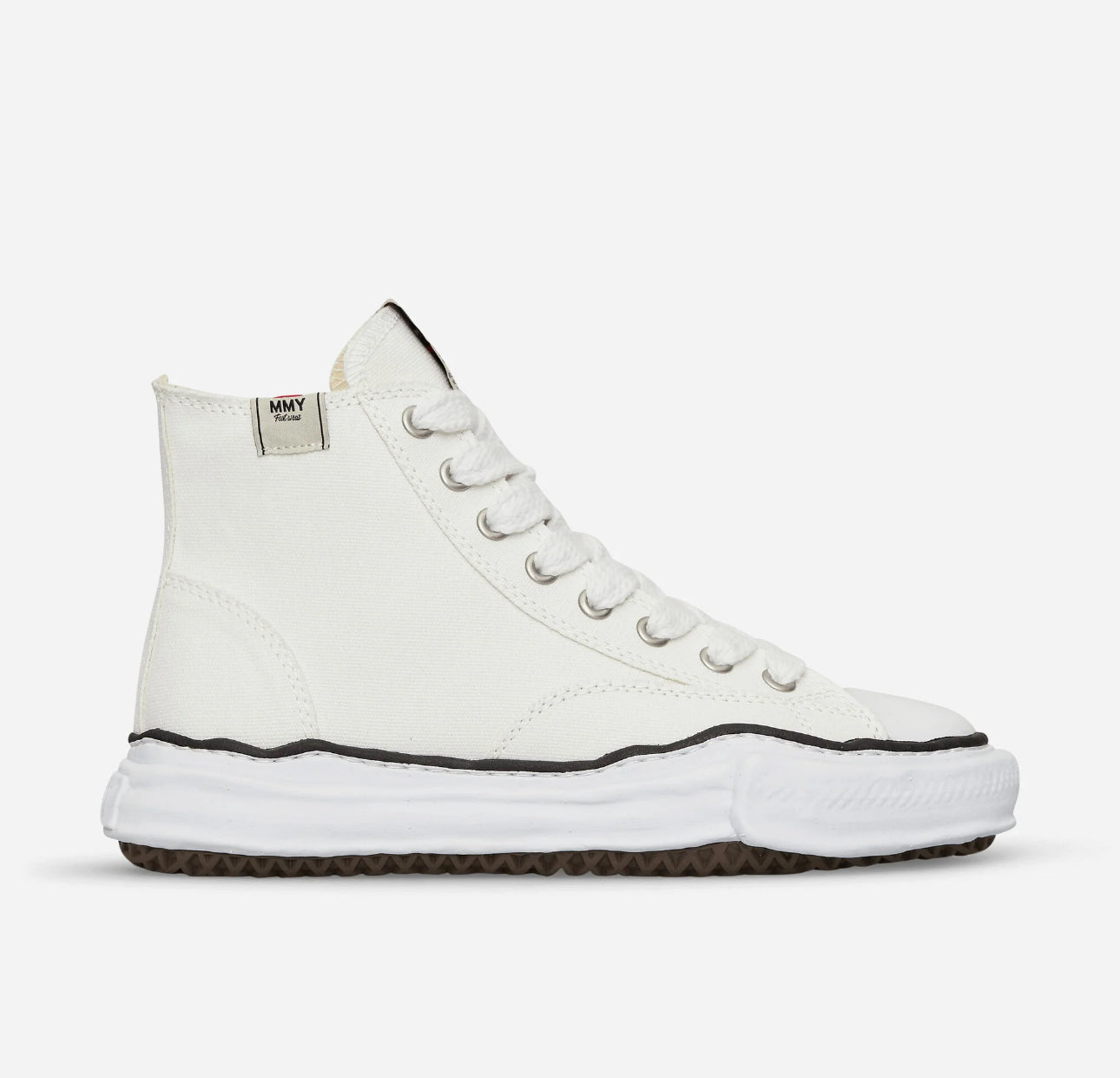 MAISON MIHARA YASUHIRO PETERSON OG SOLE CANVAS HIGH SNEKERS WHITE