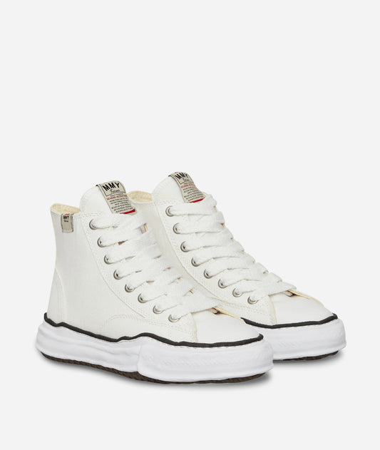 MAISON MIHARA YASUHIRO PETERSON OG SOLE CANVAS HIGH SNEKERS WHITE