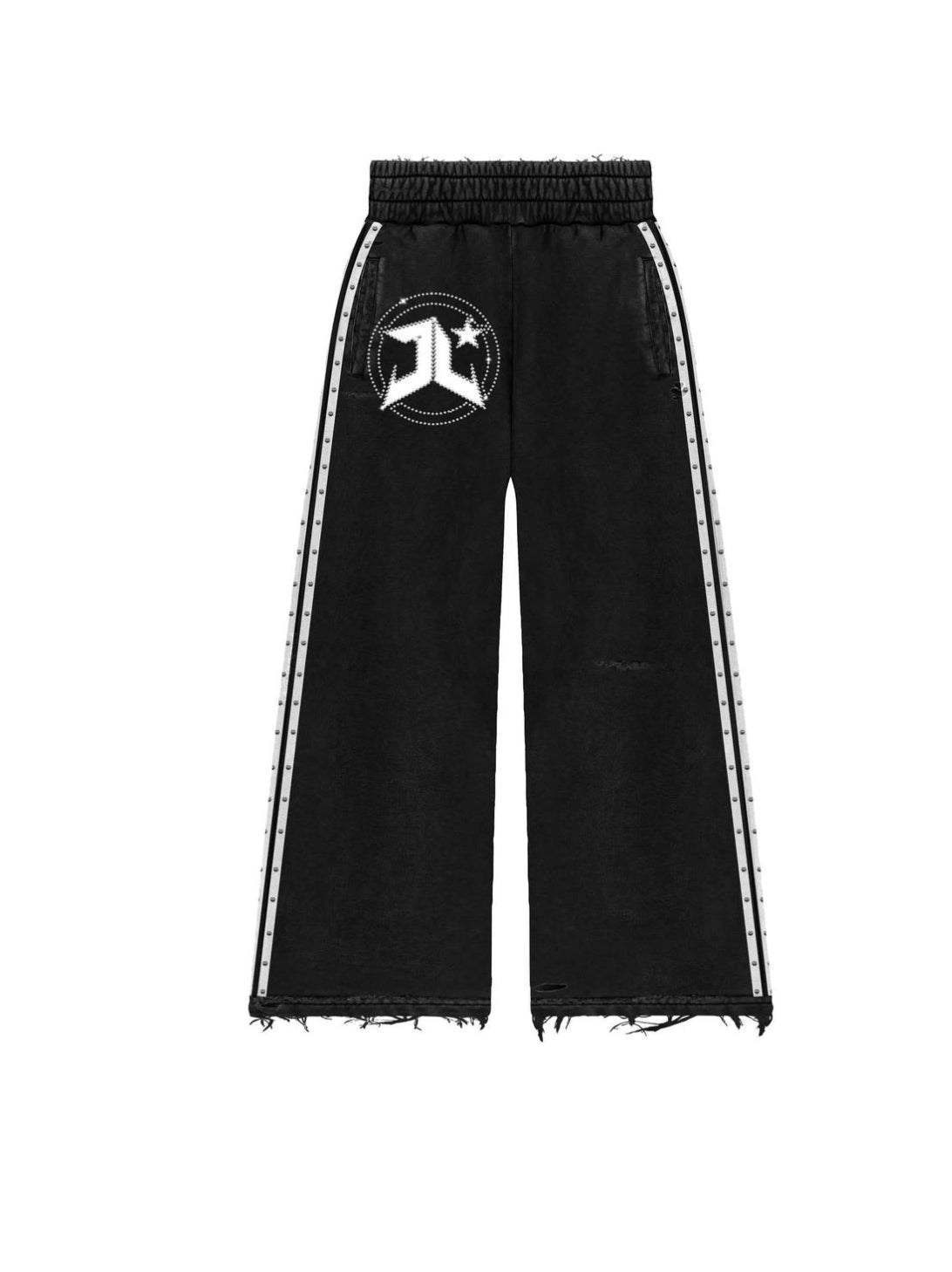 STONE STRIPE JOGGERS BLACK